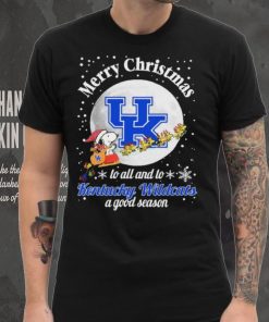 Peanuts Snoopy Merry Christmas To All And To All A Kentucky Wildcats A Good Season Shirt