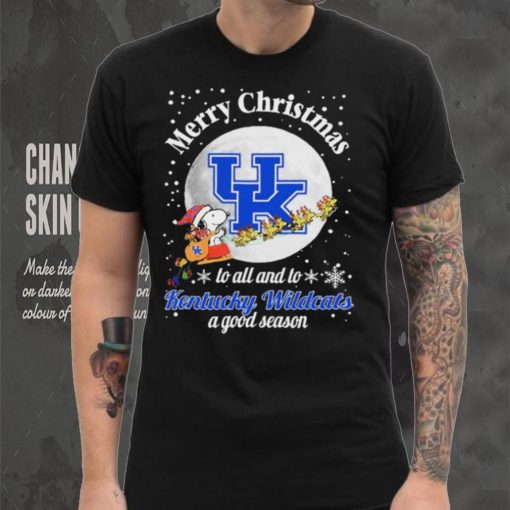 Peanuts Snoopy Merry Christmas To All And To All A Kentucky Wildcats A Good Season Shirt