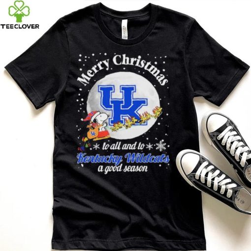 Peanuts Snoopy Merry Christmas To All And To All A Kentucky Wildcats A Good Season Shirt