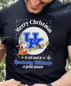 Peanuts Snoopy Merry Christmas To All And To All A Kentucky Wildcats A Good Season Shirt