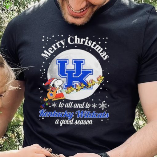 Peanuts Snoopy Merry Christmas To All And To All A Kentucky Wildcats A Good Season Shirt