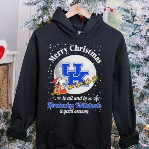 Peanuts Snoopy Merry Christmas To All And To All A Kentucky Wildcats A Good Season Shirt