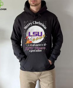 Peanuts Snoopy Merry Christmas To All And To All A LSU Tigers A Good Season Shirt