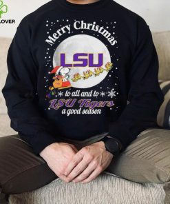 Peanuts Snoopy Merry Christmas To All And To All A LSU Tigers A Good Season Shirt