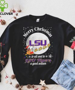 Peanuts Snoopy Merry Christmas To All And To All A LSU Tigers A Good Season Shirt