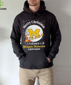 Peanuts Snoopy Merry Christmas To All And To All A Michigan Wolverines A Good Season Shirt