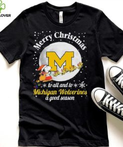 Peanuts Snoopy Merry Christmas To All And To All A Michigan Wolverines A Good Season Shirt