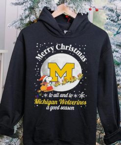 Peanuts Snoopy Merry Christmas To All And To All A Michigan Wolverines A Good Season Shirt