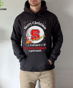 Peanuts Snoopy Merry Christmas To All And To All A NC State Wolfpack A Good Season Shirt