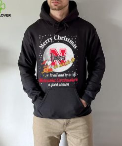 Peanuts Snoopy Merry Christmas To All And To All A Nebraska Cornhuskers A Good Season Shirt