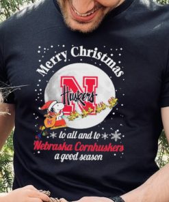 Peanuts Snoopy Merry Christmas To All And To All A Nebraska Cornhuskers A Good Season Shirt