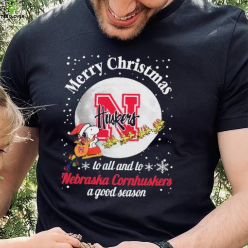 Peanuts Snoopy Merry Christmas To All And To All A Nebraska Cornhuskers A Good Season Shirt