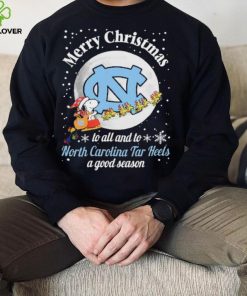 Peanuts Snoopy Merry Christmas To All And To All A North Carolina Tar Heels A Good Season Shirt