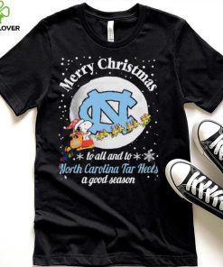 Peanuts Snoopy Merry Christmas To All And To All A North Carolina Tar Heels A Good Season Shirt