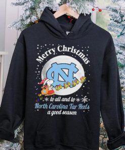 Peanuts Snoopy Merry Christmas To All And To All A North Carolina Tar Heels A Good Season Shirt