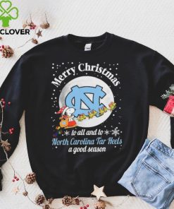 Peanuts Snoopy Merry Christmas To All And To All A North Carolina Tar Heels A Good Season Shirt