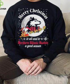 Peanuts Snoopy Merry Christmas To All And To All A Northern Illinois Huskies A Good Season Shirt