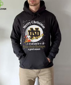 Peanuts Snoopy Merry Christmas To All And To All A Notre Dame Fighting Irish A Good Season Shirt