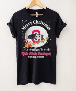 Peanuts Snoopy Merry Christmas To All And To All A Ohio State Buckeyes A Good Season Shirt