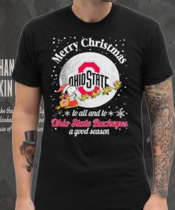 Peanuts Snoopy Merry Christmas To All And To All A Ohio State Buckeyes A Good Season Shirt