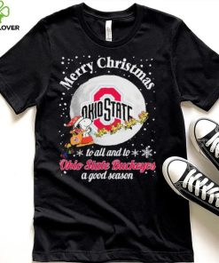 Peanuts Snoopy Merry Christmas To All And To All A Ohio State Buckeyes A Good Season Shirt