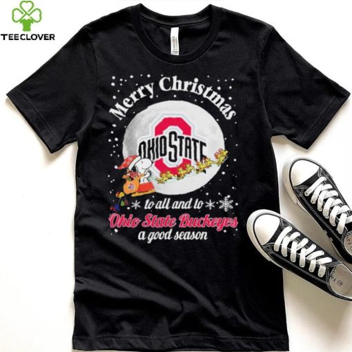 Peanuts Snoopy Merry Christmas To All And To All A Ohio State Buckeyes A Good Season Shirt