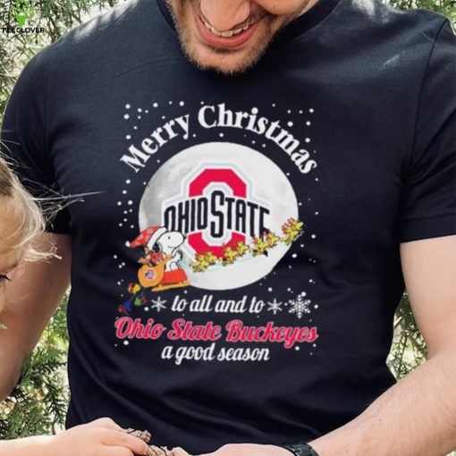 Peanuts Snoopy Merry Christmas To All And To All A Ohio State Buckeyes A Good Season Shirt