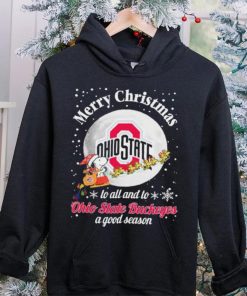 Peanuts Snoopy Merry Christmas To All And To All A Ohio State Buckeyes A Good Season Shirt