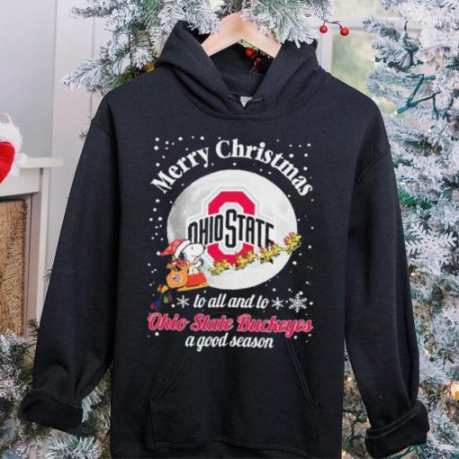 Peanuts Snoopy Merry Christmas To All And To All A Ohio State Buckeyes A Good Season Shirt