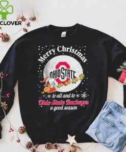 Peanuts Snoopy Merry Christmas To All And To All A Ohio State Buckeyes A Good Season Shirt