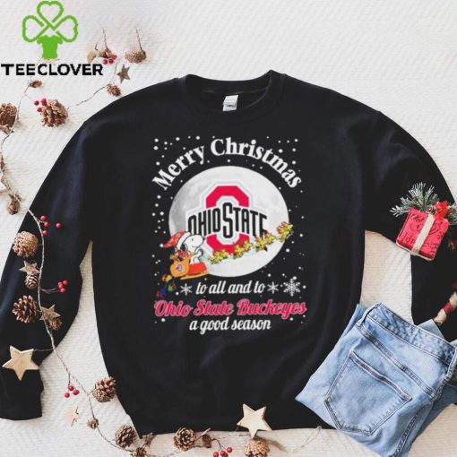 Peanuts Snoopy Merry Christmas To All And To All A Ohio State Buckeyes A Good Season Shirt