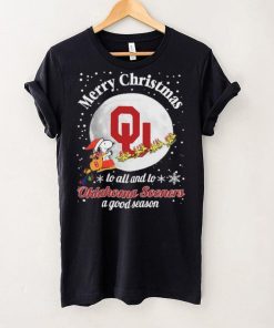 Peanuts Snoopy Merry Christmas To All And To All A Oklahoma Sooners A Good Season Shirt