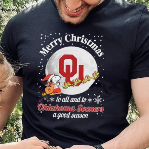 Peanuts Snoopy Merry Christmas To All And To All A Oklahoma Sooners A Good Season Shirt