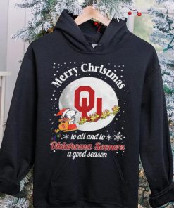 Peanuts Snoopy Merry Christmas To All And To All A Oklahoma Sooners A Good Season Shirt