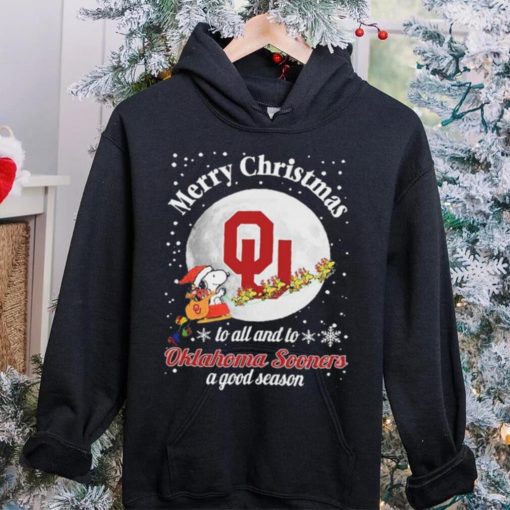 Peanuts Snoopy Merry Christmas To All And To All A Oklahoma Sooners A Good Season Shirt