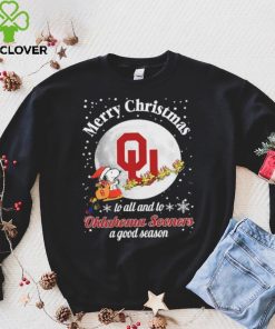 Peanuts Snoopy Merry Christmas To All And To All A Oklahoma Sooners A Good Season Shirt