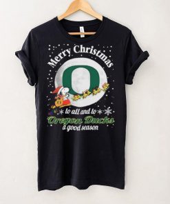 Peanuts Snoopy Merry Christmas To All And To All A Oregon Ducks A Good Season Shirt