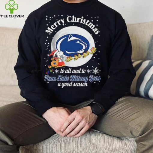 Peanuts Snoopy Merry Christmas To All And To All A Penn State Nittany Lions A Good Season Shirt