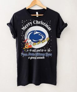 Peanuts Snoopy Merry Christmas To All And To All A Penn State Nittany Lions A Good Season Shirt