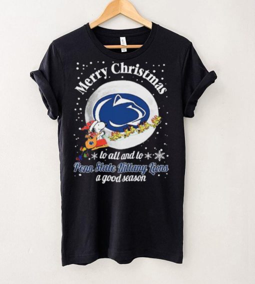 Peanuts Snoopy Merry Christmas To All And To All A Penn State Nittany Lions A Good Season Shirt