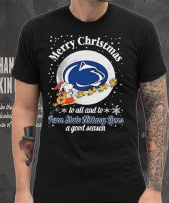 Peanuts Snoopy Merry Christmas To All And To All A Penn State Nittany Lions A Good Season Shirt