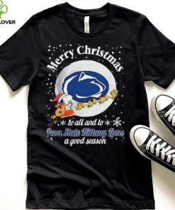 Peanuts Snoopy Merry Christmas To All And To All A Penn State Nittany Lions A Good Season Shirt