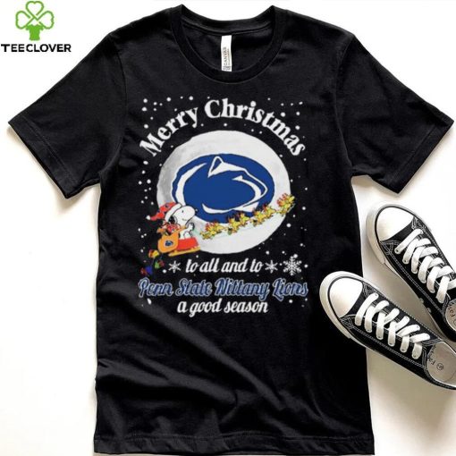 Peanuts Snoopy Merry Christmas To All And To All A Penn State Nittany Lions A Good Season Shirt