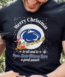 Peanuts Snoopy Merry Christmas To All And To All A Penn State Nittany Lions A Good Season Shirt