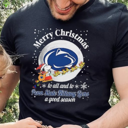 Peanuts Snoopy Merry Christmas To All And To All A Penn State Nittany Lions A Good Season Shirt