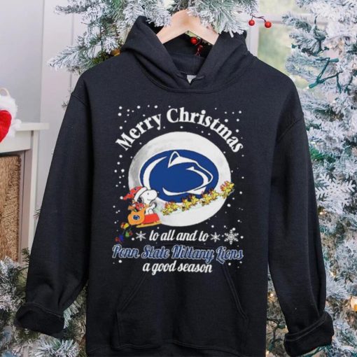 Peanuts Snoopy Merry Christmas To All And To All A Penn State Nittany Lions A Good Season Shirt