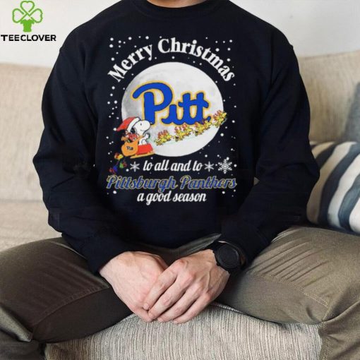 Peanuts Snoopy Merry Christmas To All And To All A Pittsburgh Panthers A Good Season Shirt