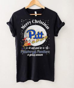 Peanuts Snoopy Merry Christmas To All And To All A Pittsburgh Panthers A Good Season Shirt