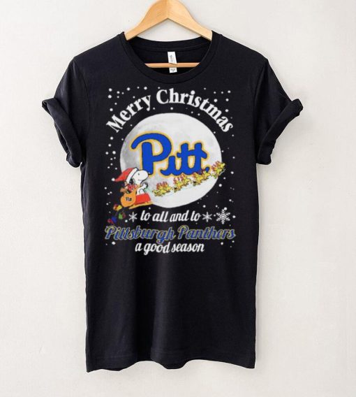 Peanuts Snoopy Merry Christmas To All And To All A Pittsburgh Panthers A Good Season Shirt