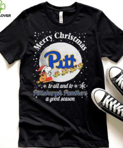 Peanuts Snoopy Merry Christmas To All And To All A Pittsburgh Panthers A Good Season Shirt